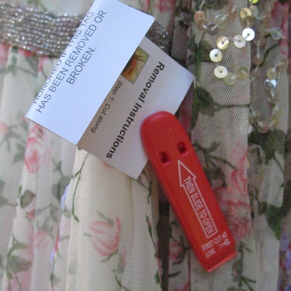 Mac Duggal 93788 Floral Beaded Sequin Midi Dress White Multi Size 16 - Picture 13 of 14